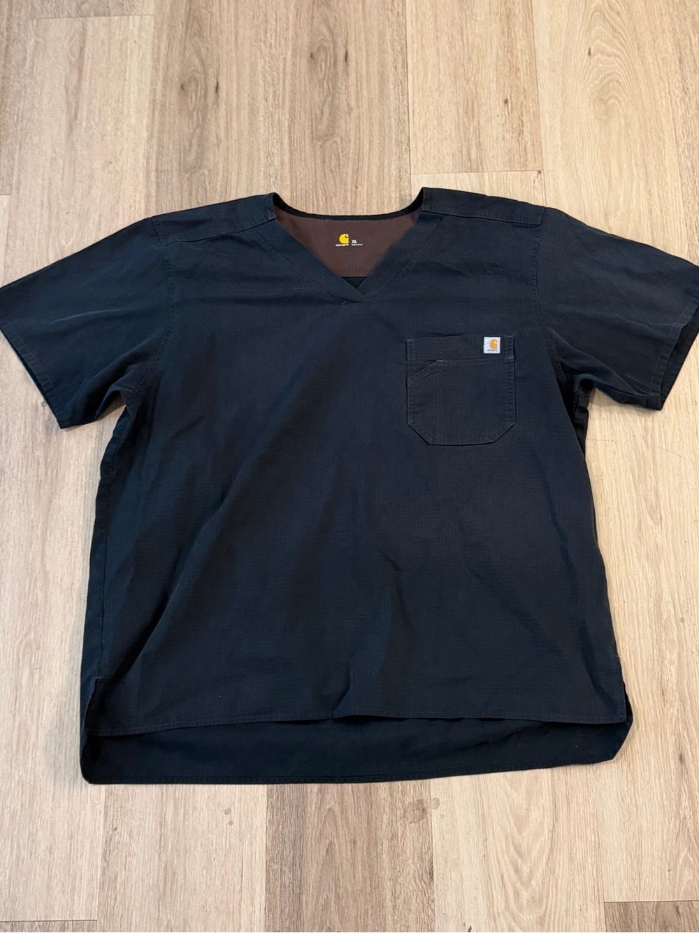 Carhartt Men's Black Utility Scrub Top size XL Pocket Hospital Clinic